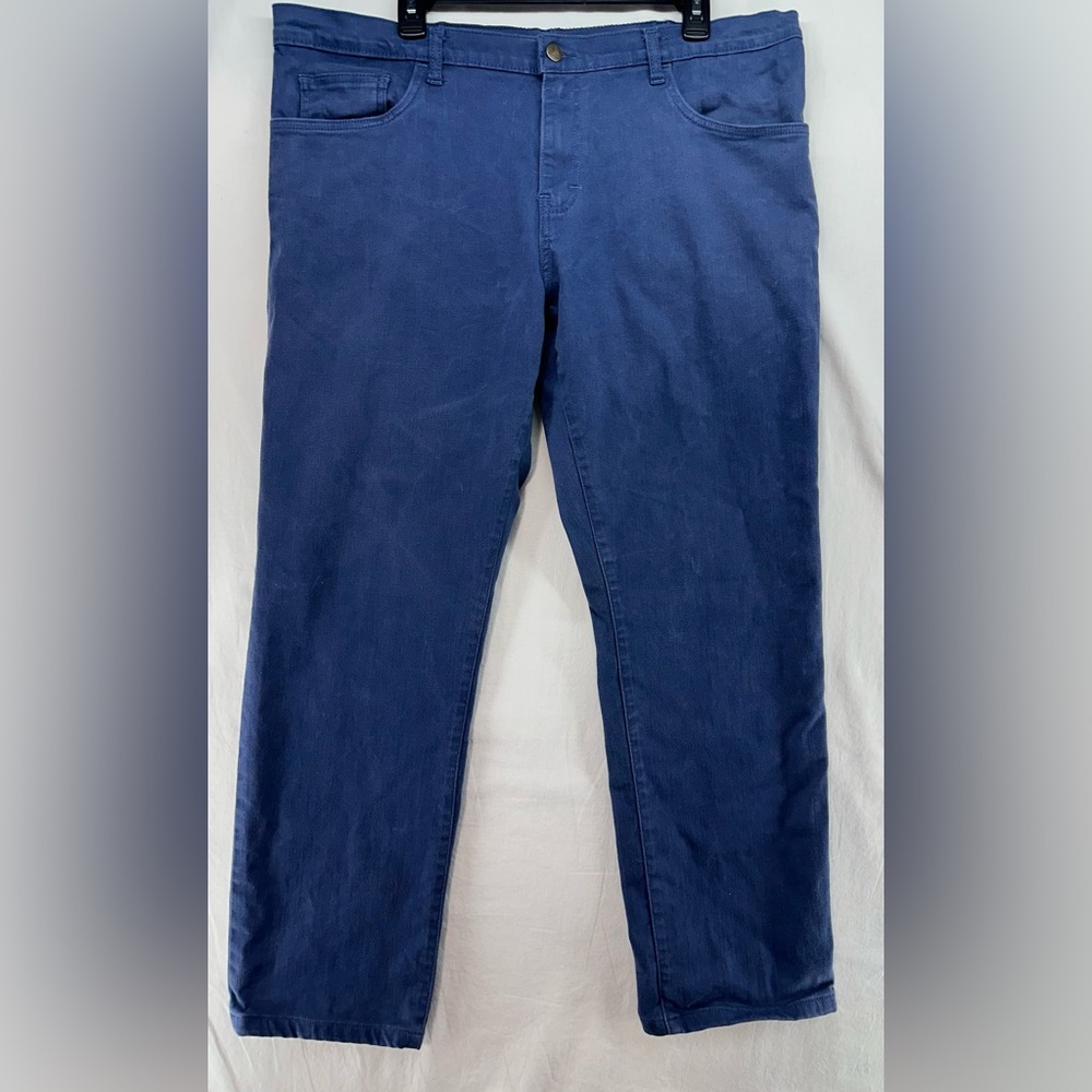 Blue Delta Pant Tapered Leg Solid Blue Work Workwear Stretch‎ Men 39 x 27.5